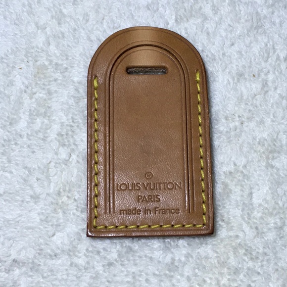 Vintage Louis Vuitton Small Luggage Tag in Vachetta Leather (ssc|v) - Picture 4 of 7